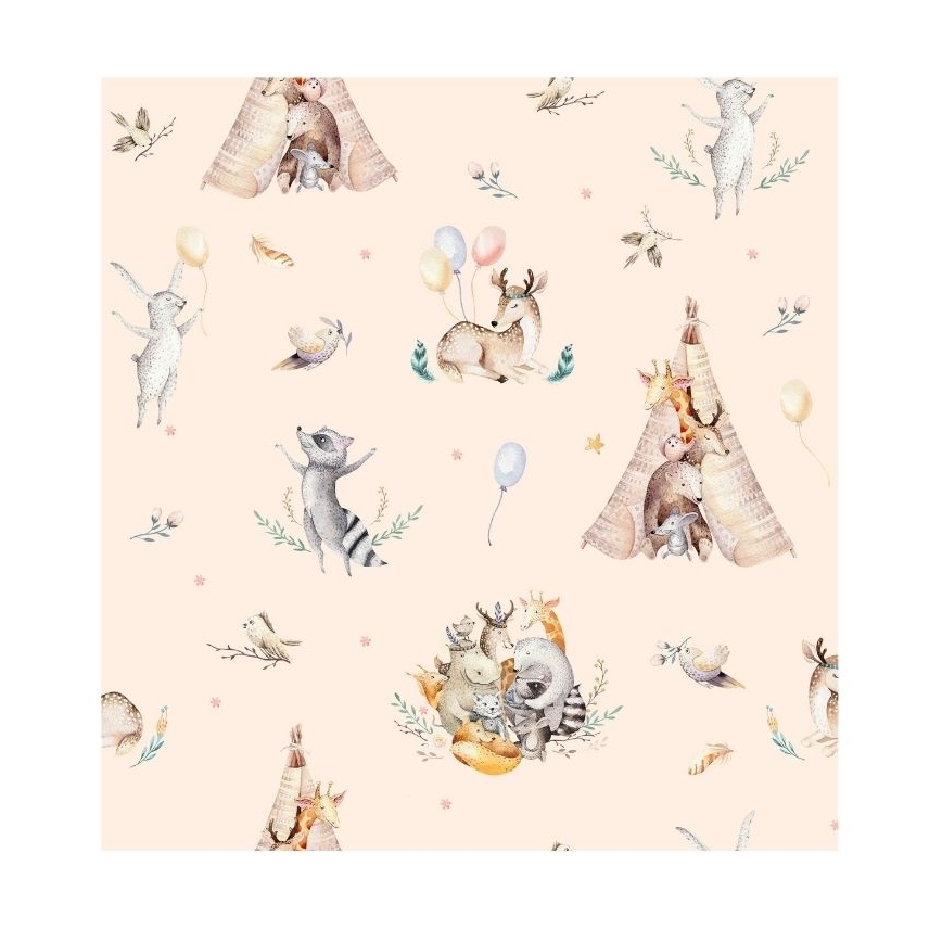 Lámpara de mesa infantil KIDS ROOM 1xE27/60W/230V Ø 18 cm con motivos de animales