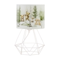 Lámpara de mesa infantil KIDS ROOM 1xE27/60W/230V Ø 18 cm, con motivos de animales