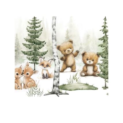 Lámpara de mesa infantil KIDS ROOM 1xE27/60W/230V Ø 18 cm, con motivos de animales