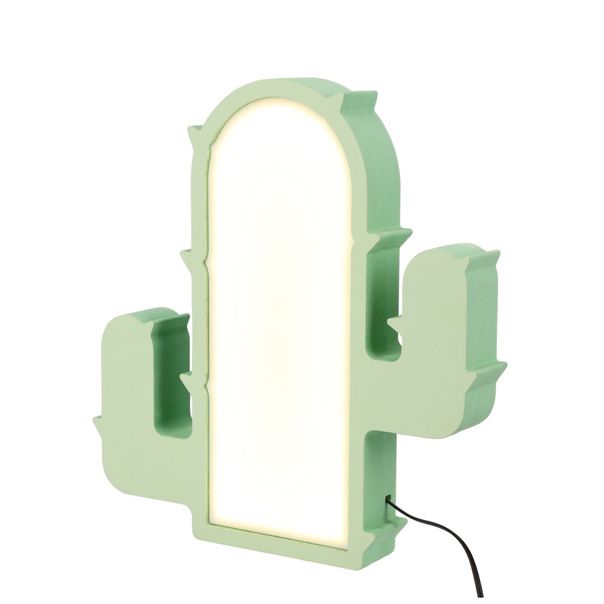 Lámpara de mesa infantil LED CACTUS LED/10W/230V verde