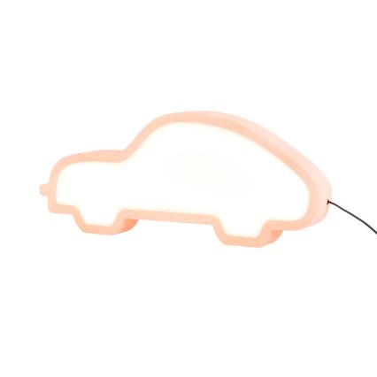 Lámpara de mesa infantil LED CAR/11W/230V rosa
