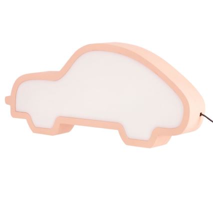 Lámpara de mesa infantil LED CAR/11W/230V rosa