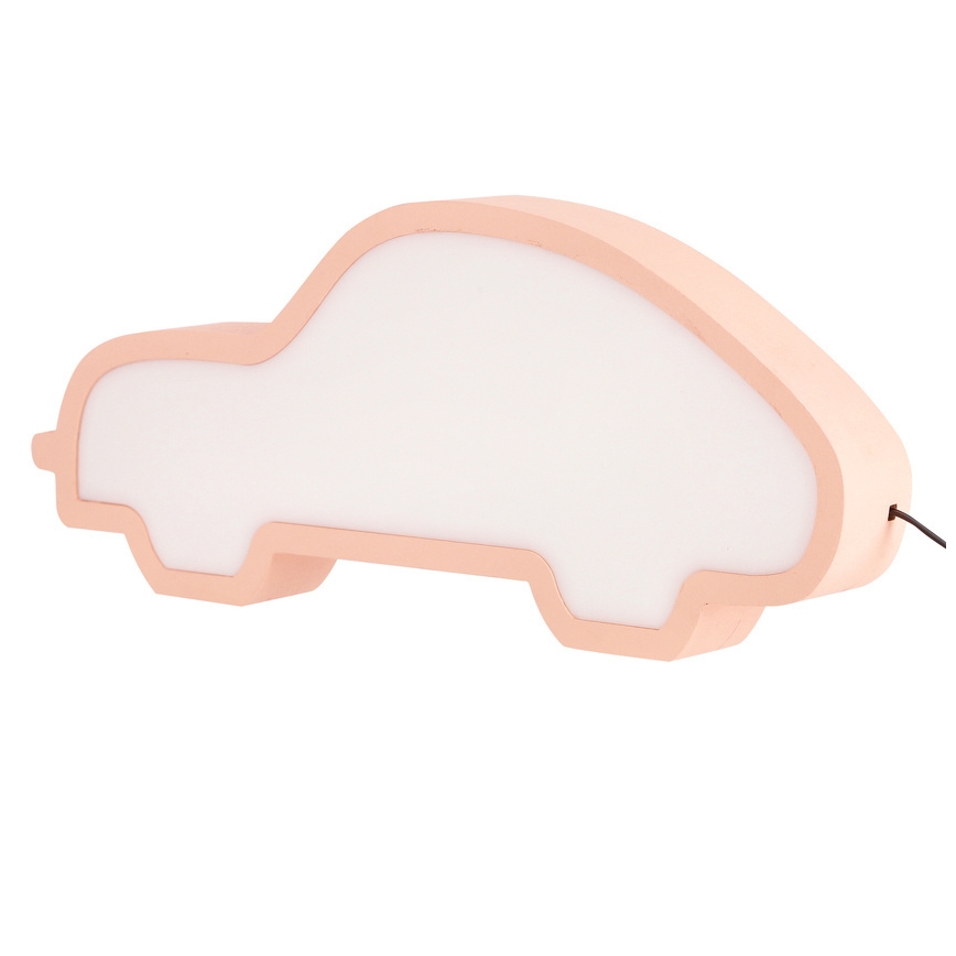 Lámpara de mesa infantil LED CAR/11W/230V rosa
