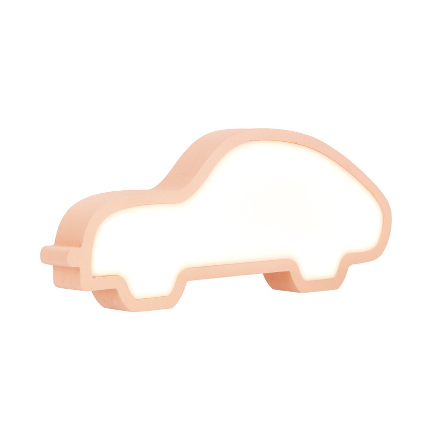 Lámpara de mesa infantil LED CAR/11W/230V rosa