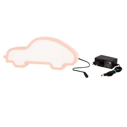 Lámpara de mesa infantil LED CAR/11W/230V rosa