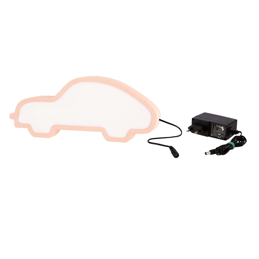 Lámpara de mesa infantil LED CAR/11W/230V rosa