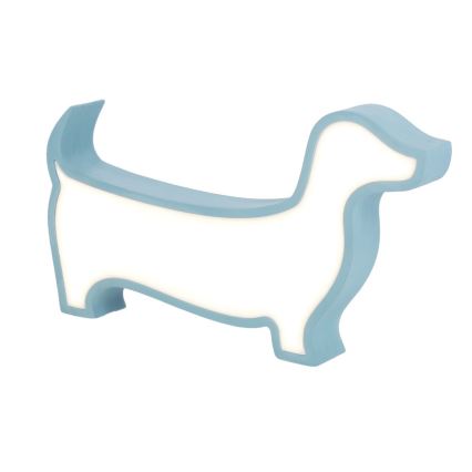 Lámpara de mesa infantil LED DOG LED/12W/230V azul