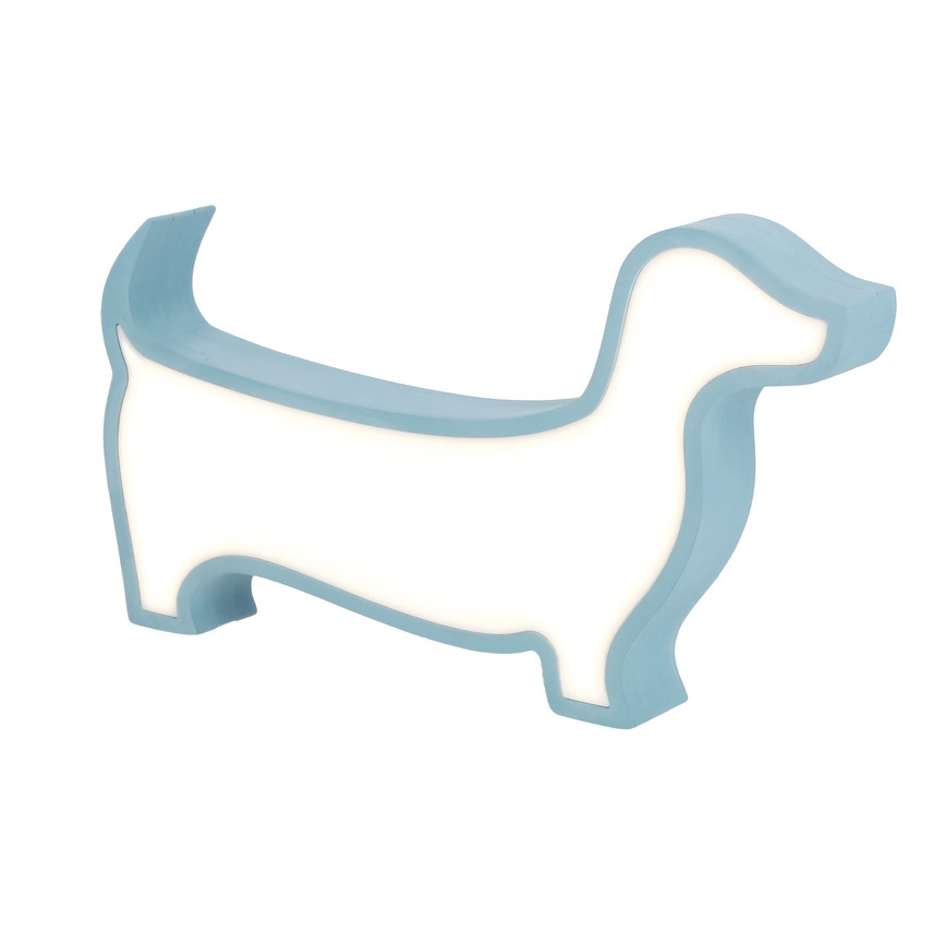 Lámpara de mesa infantil LED DOG LED/12W/230V azul