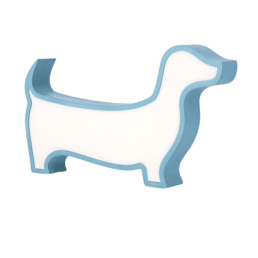 Lámpara de mesa infantil LED DOG LED/12W/230V azul