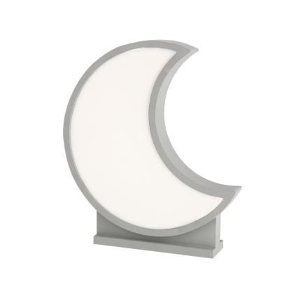 Lámpara de mesa infantil LED MOON 12W/230V gris
