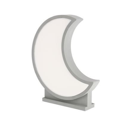 Lámpara de mesa infantil LED MOON 12W/230V gris
