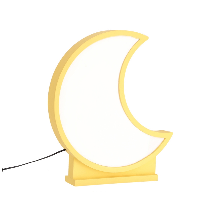 Lámpara de mesa infantil LED MOON LED/12W/230V amarilla