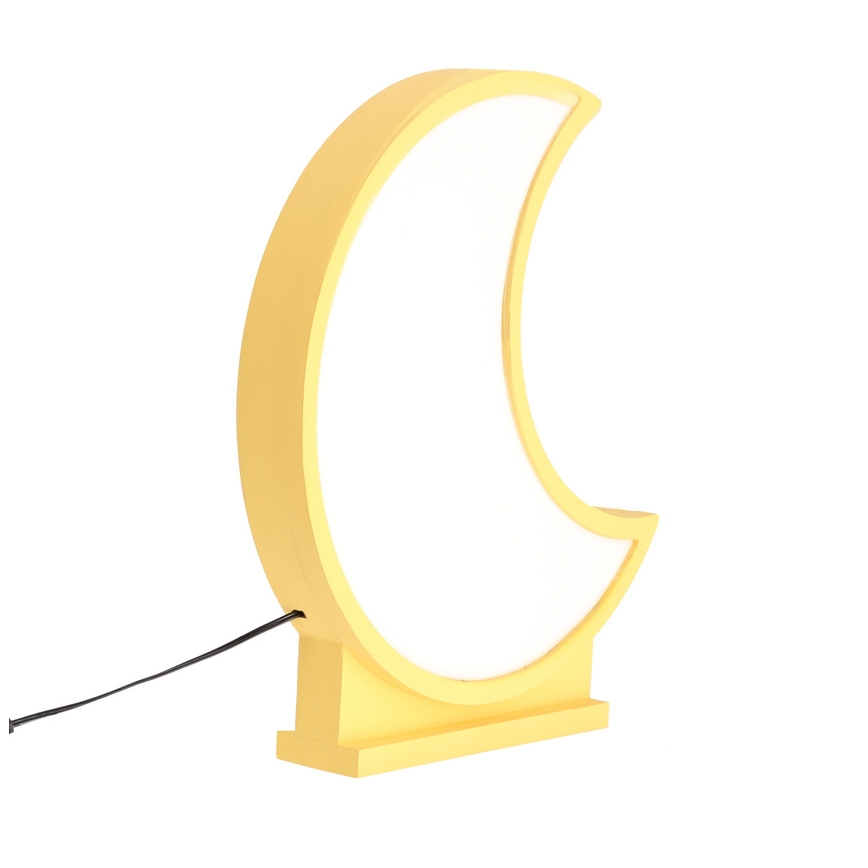 Lámpara de mesa infantil LED MOON LED/12W/230V amarilla