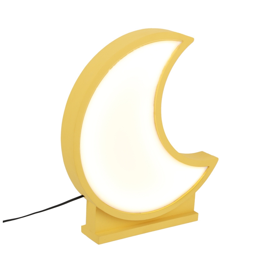 Lámpara de mesa infantil LED MOON LED/12W/230V amarilla