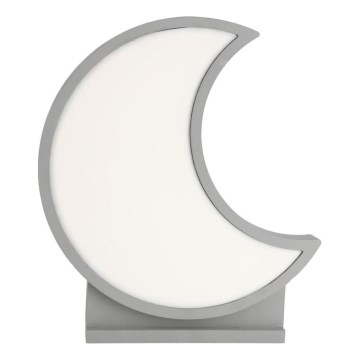 Lámpara de mesa infantil LED MOON LED/12W/230V gris