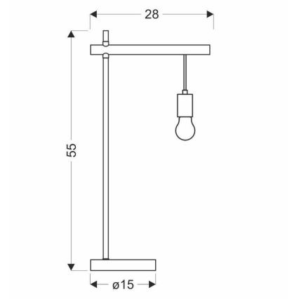 Lámpara de mesa IZZY 1xE27/60W/230V