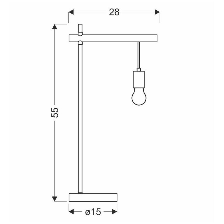 Lámpara de mesa IZZY 1xE27/60W/230V