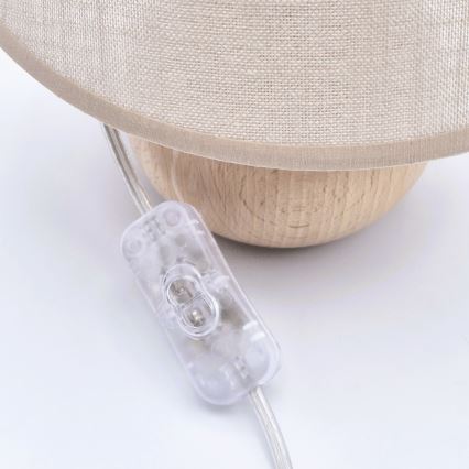 Lámpara de mesa JUTA 1xE27/60W/230V haya