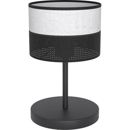 Lámpara de mesa KARBON 1xE27/15W/230V negra/gris