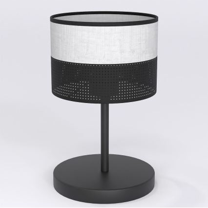 Lámpara de mesa KARBON 1xE27/15W/230V negra/gris