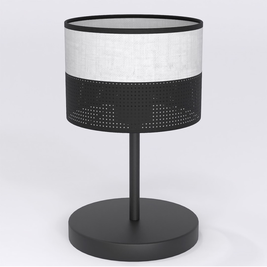 Lámpara de mesa KARBON 1xE27/15W/230V negra/gris