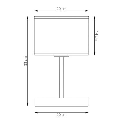 Lámpara de mesa KARBON 1xE27/15W/230V negra/gris