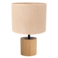 Lámpara de mesa KRETA 1xE27/25W/230V roble/naranja roble