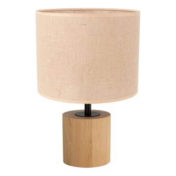 Lámpara de mesa KRETA 1xE27/25W/230V roble/roble naranja