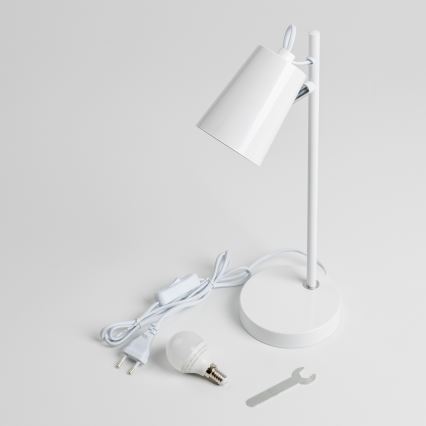 Lámpara de mesa LED 1xE14/4,9W/230V blanca