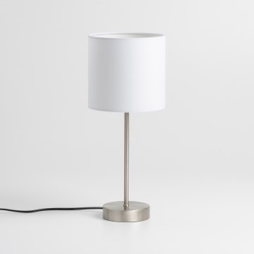 Lámpara de mesa LED 1xE14/5W/230V blanca/cromo mate