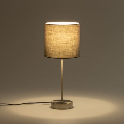 Lámpara de mesa LED 1xE14/5W/230V gris/cromado mate
