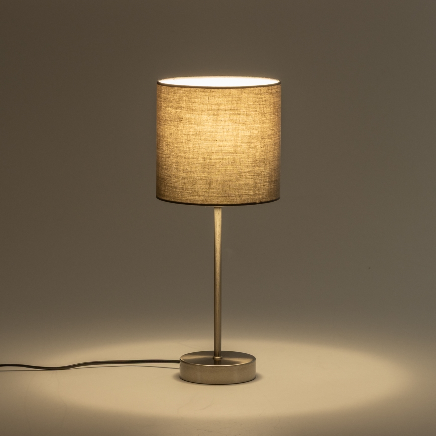 Lámpara de mesa LED 1xE14/5W/230V gris/cromado mate