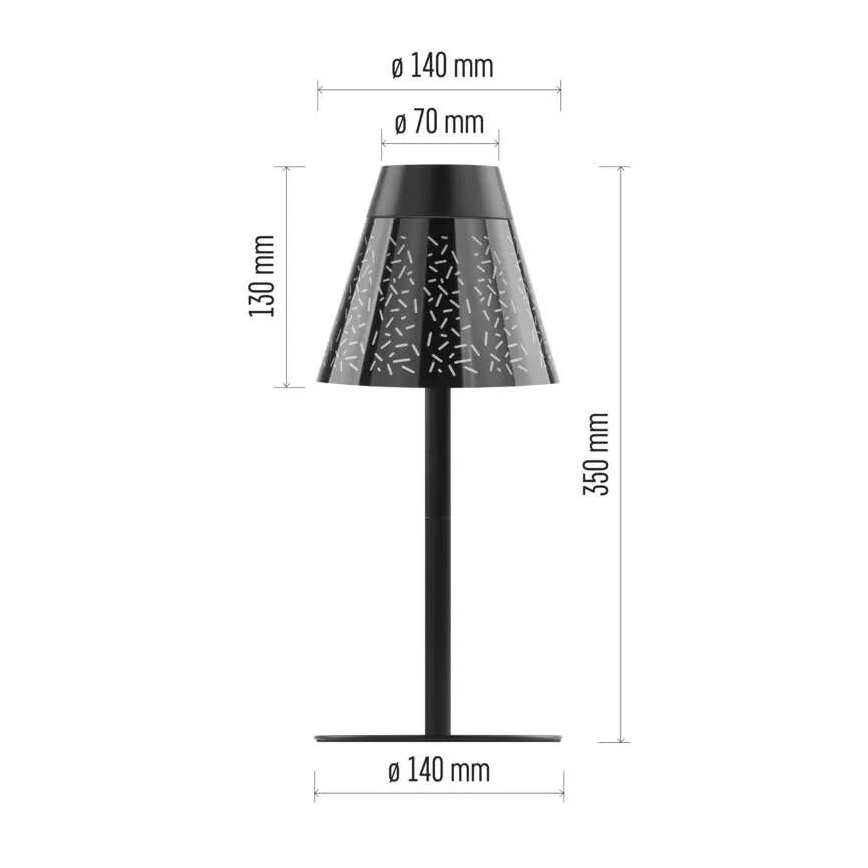 Lámpara de mesa LED de exterior recargable y regulable LED/4,2W/5V 2200mAh IP44