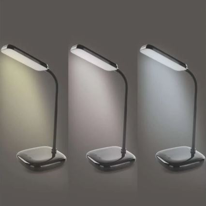 Lámpara de mesa LED flexible regulable LED/12W/230V 3000K/4000K/6500K negro