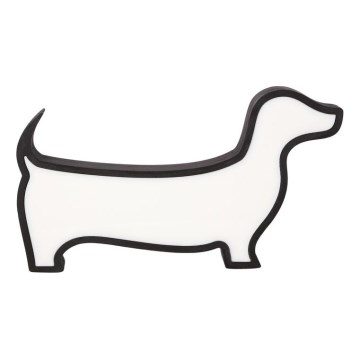 Lámpara de mesa LED para niños DOG LED/12W/230V negra