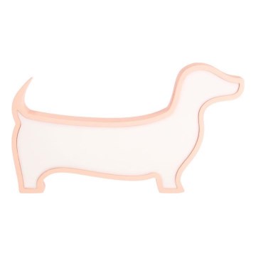 Lámpara de mesa LED para niños DOG LED/12W/230V rosa