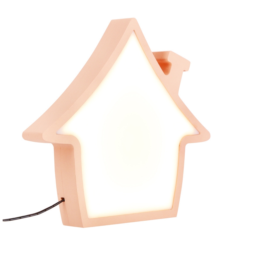 Lámpara de mesa LED para niños HOUSE LED/10W/230V rosa