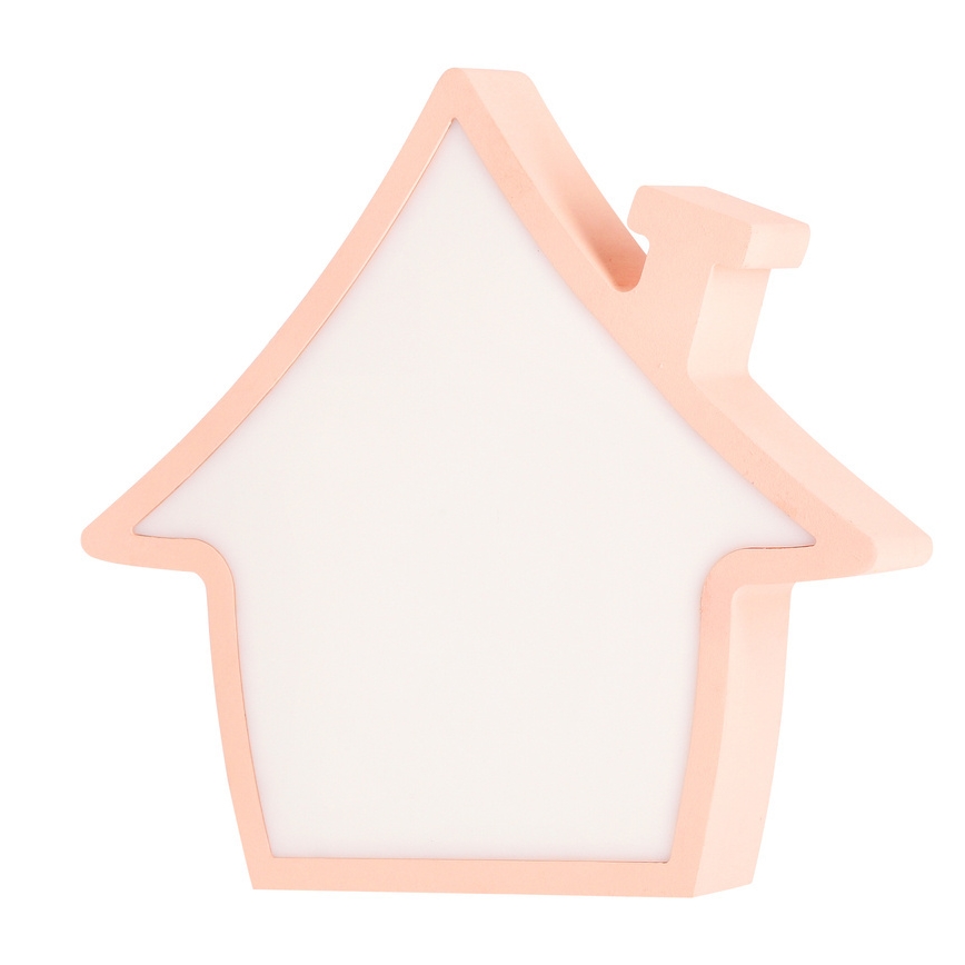 Lámpara de mesa LED para niños HOUSE LED/10W/230V rosa