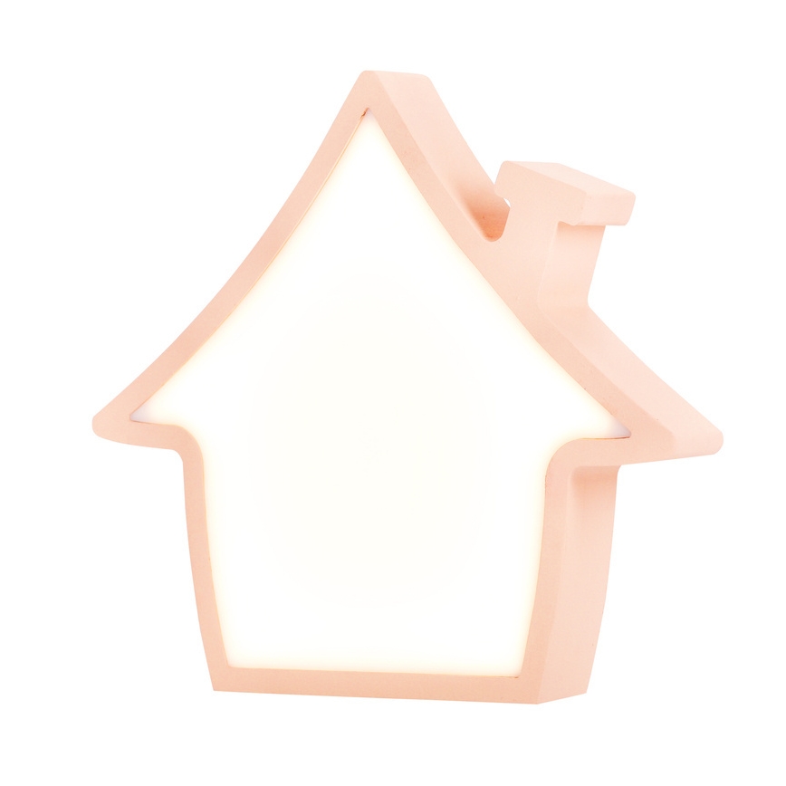 Lámpara de mesa LED para niños HOUSE LED/10W/230V rosa