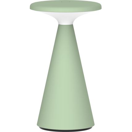 Lámpara de mesa exterior LED regulable táctil PAROS LED/1,8W/5V USB 1800 mAh IP44 verde