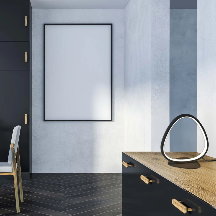 Lámpara de mesa LED PETRA LED/12W/230V 4000K negra