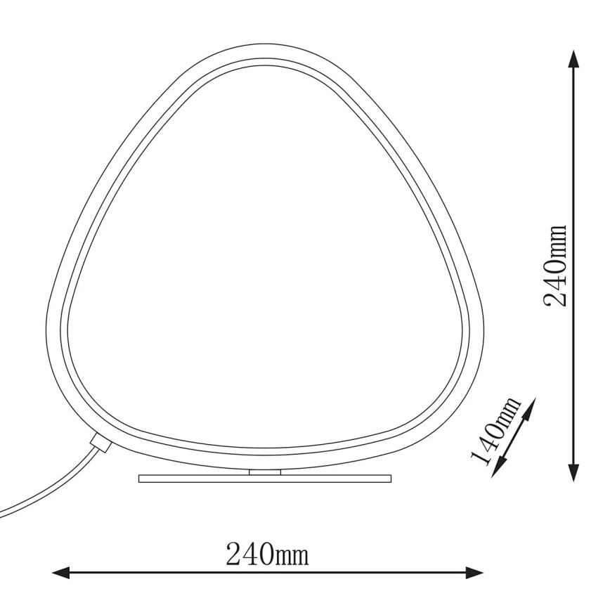 Lámpara de mesa LED PETRA LED/12W/230V 4000K negra