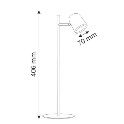 Lámpara de mesa LED RAWI LED/4,2W/230V negro