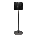 Lámpara de mesa LED recargable con atenuador táctil LED/2,7W/5V 3000/4000/6000K 1800 mAh negra
