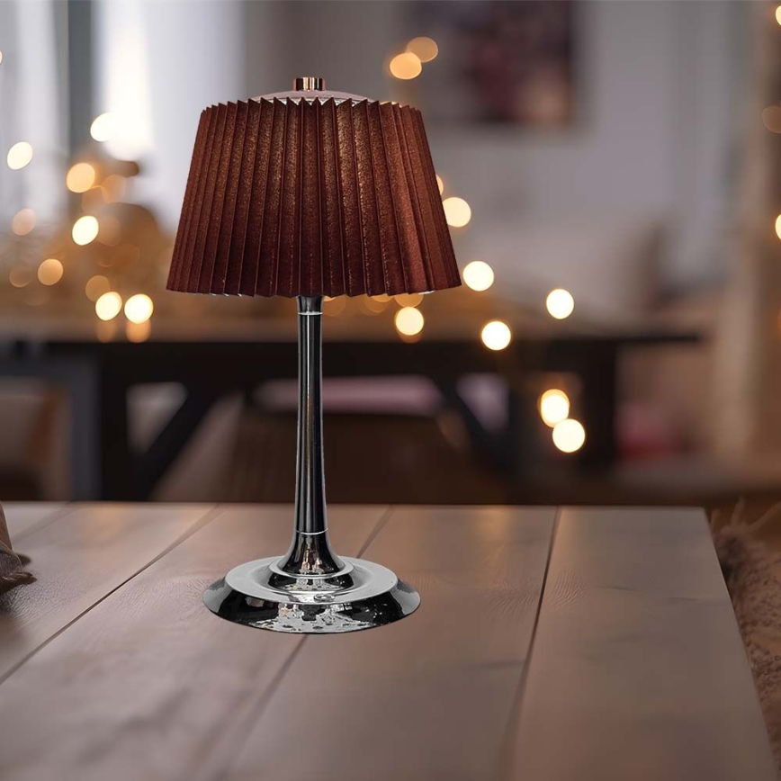 LED Lámpara de mesa táctil recargable y regulable LED/1,5W/5V 3000/4000/6000K 1800 mAh marrón