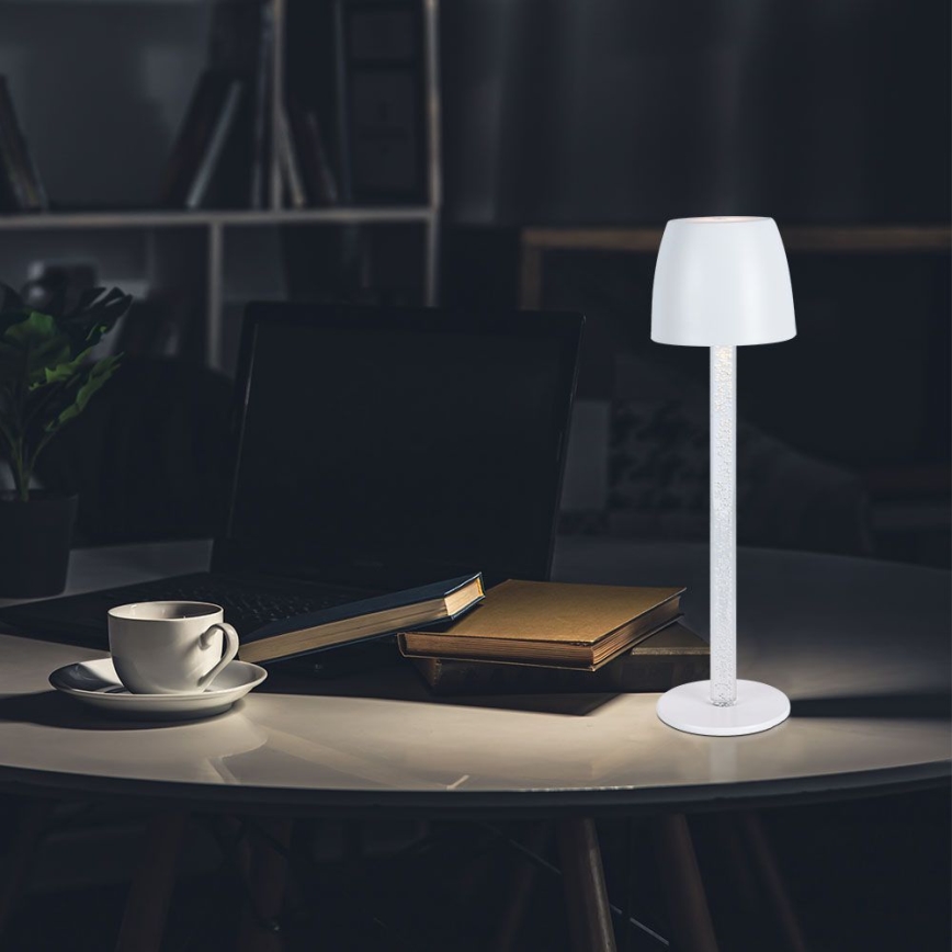 LED Lámpara de mesa táctil recargable y regulable LED/3W/5V 3000K 1800 mAh negro