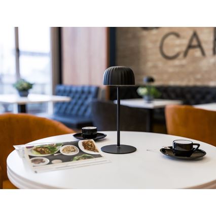 Lámpara de mesa LED recargable y regulable para exteriores VIVIEN LED/3W/5V 2700K 1600 mAh IP54 negro