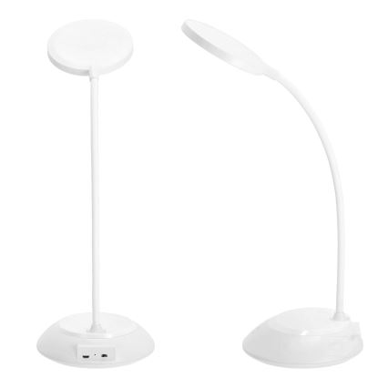 Lámpara de mesa LED recargable y regulable VISUA LED/5W/5V 3000-5000K blanco