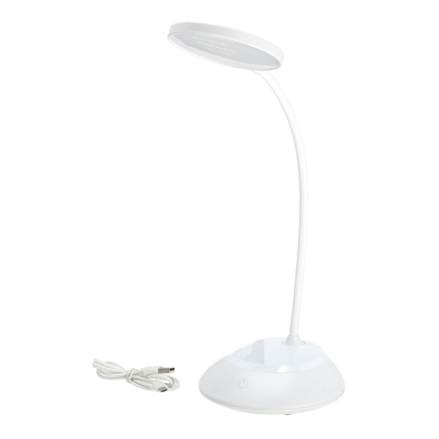 Lámpara de mesa LED recargable y regulable VISUA LED/5W/5V 3000-5000K blanco
