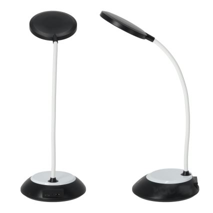 Lámpara de mesa LED recargable y regulable VISUA LED/5W/5V 3000-5000K negro